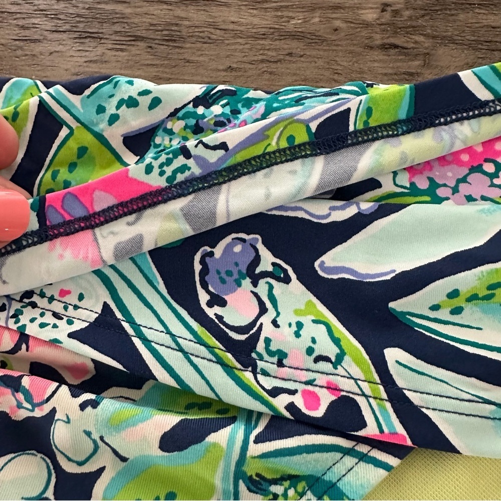 Lilly‎ Pulitzer size 10 Lagoon Sarong Hipster Bikini Bottom Swimsuit Navy Blue - Picture 2 of 6